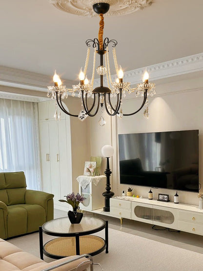 Elegant Regalia Crystal Chandelier - Adjustable Height, Dazzling Spark
