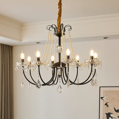 Elegant Regalia Crystal Chandelier - Adjustable Height, Dazzling Spark