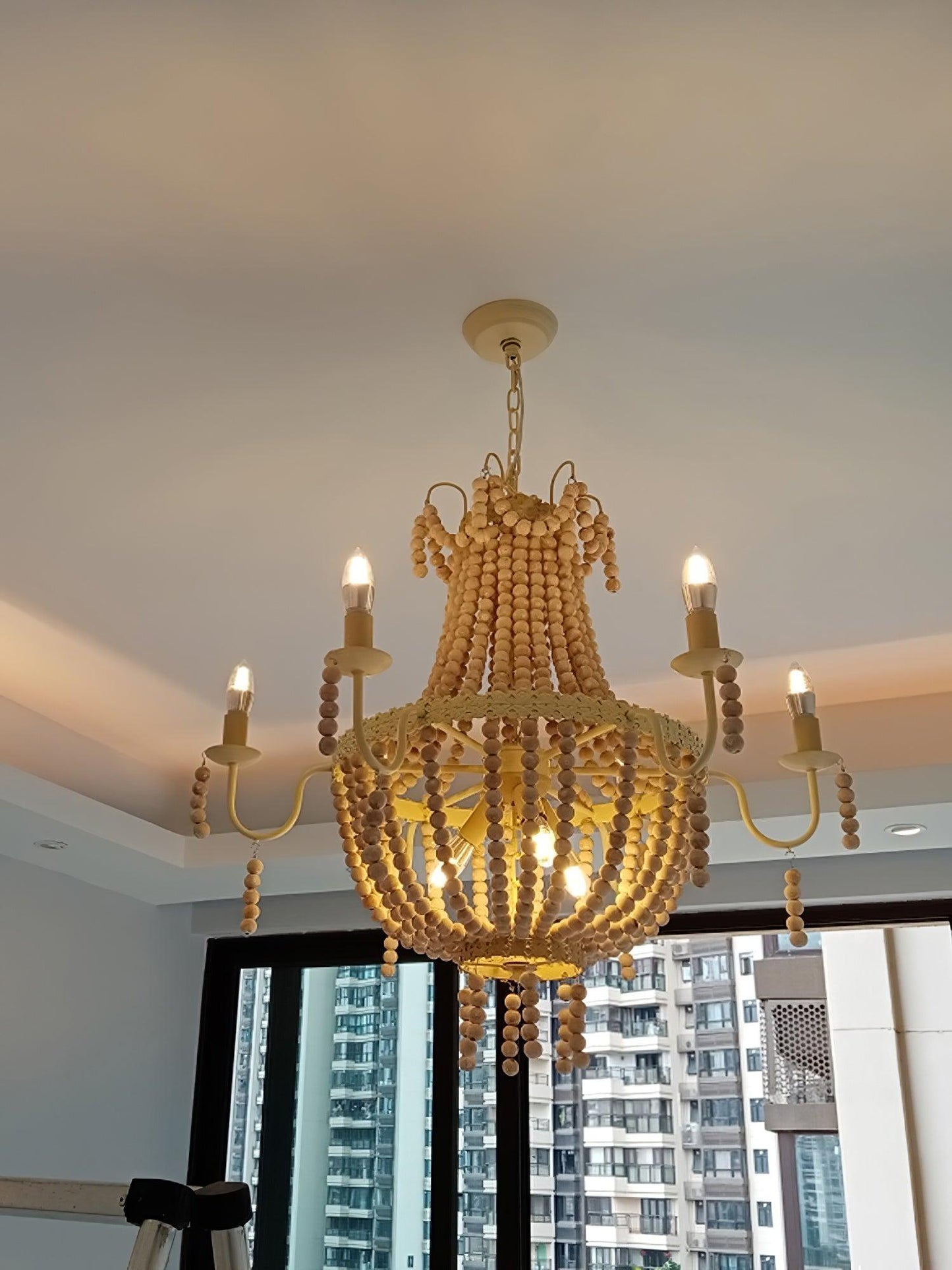Regas Modern Chandelier - Adjustable Height, Elegant Crystal Accents