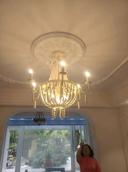 Regas Modern Chandelier - Adjustable Height, Elegant Crystal Accents