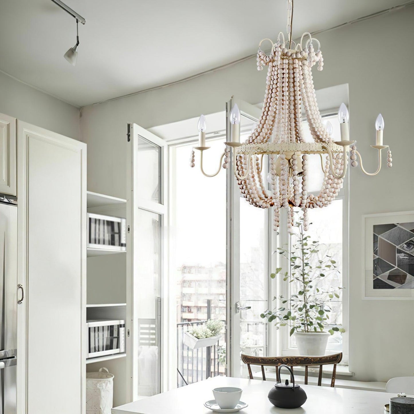Regas Modern Chandelier - Adjustable Height, Elegant Crystal Accents