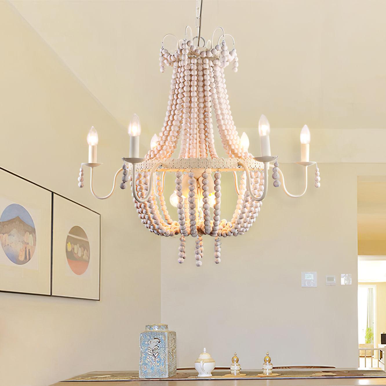 Regas Modern Chandelier - Adjustable Height, Elegant Crystal Accents