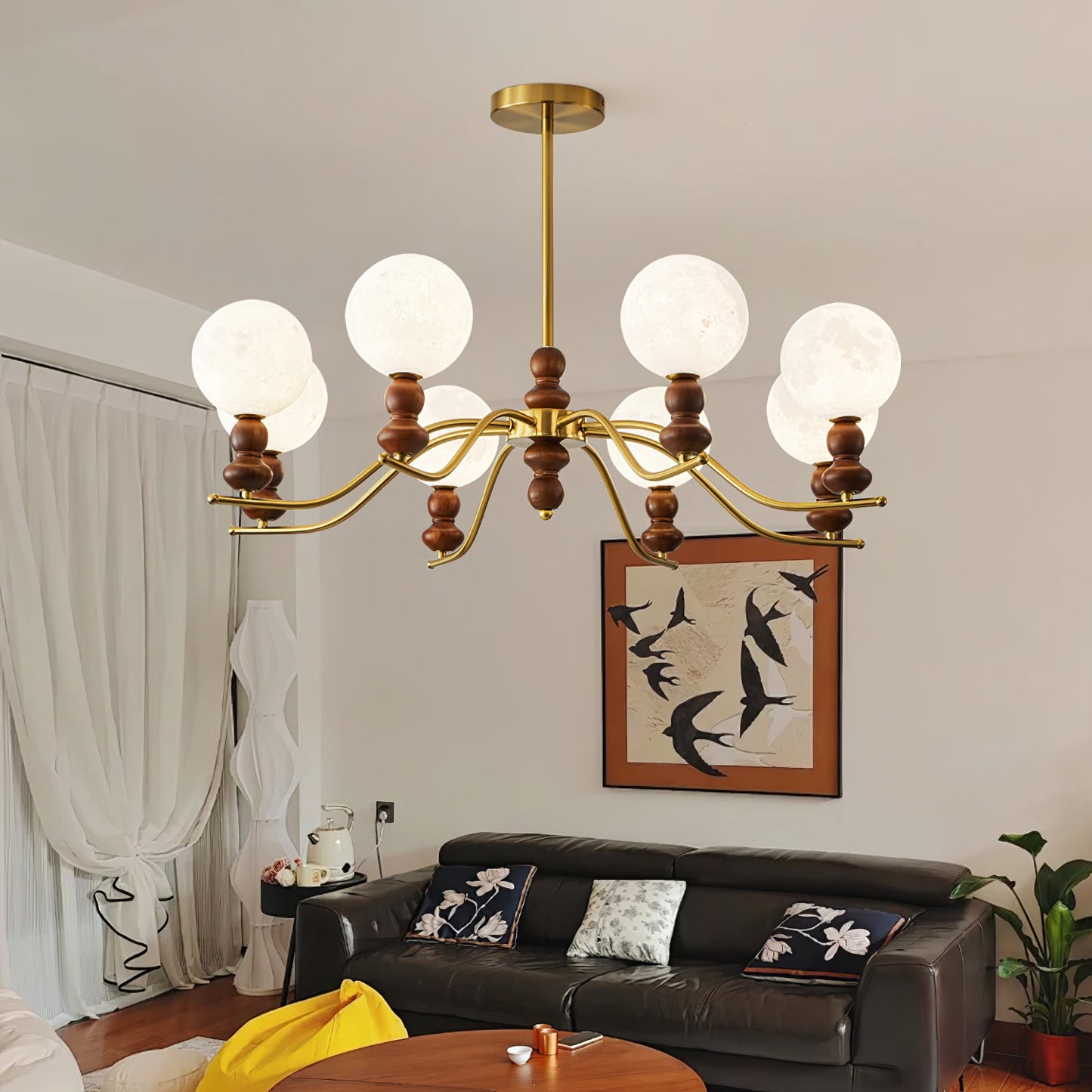 Regency Globe Chandelier - Elegant Design with Adjustable Height & LED