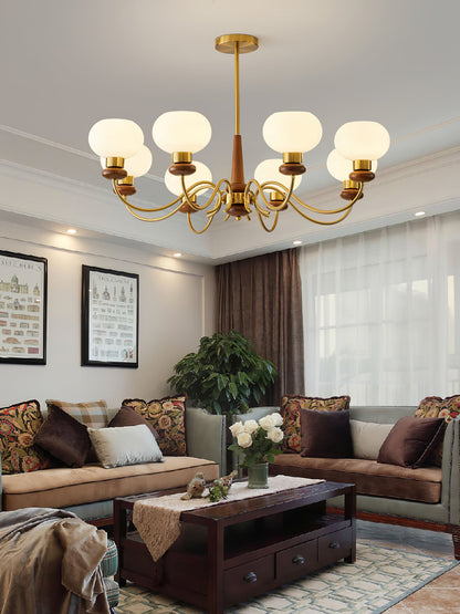Regency Globe Chandelier - Elegant Design with Adjustable Height & LED