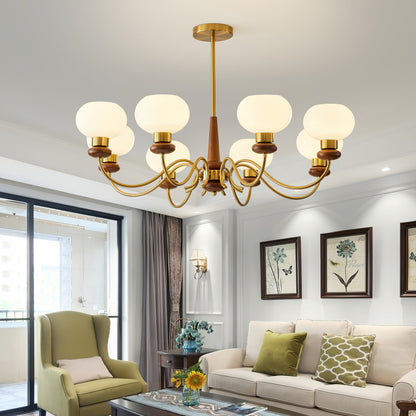 Regency Globe Chandelier - Elegant Design with Adjustable Height & LED