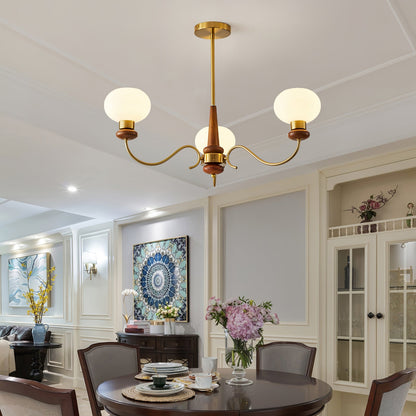 Regency Globe Chandelier - Elegant Design with Adjustable Height & LED