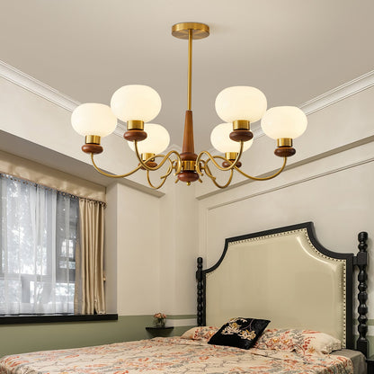 Regency Globe Chandelier - Elegant Design with Adjustable Height & LED