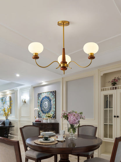 Regency Globe Chandelier - Elegant Design with Adjustable Height & LED