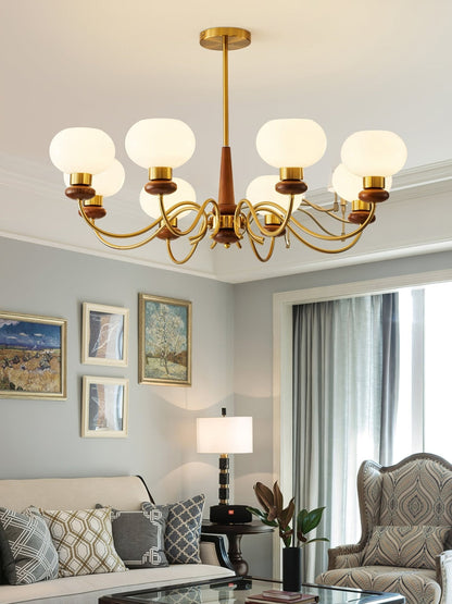 Regency Globe Chandelier - Elegant Design with Adjustable Height & LED