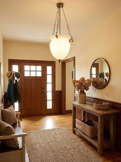 Regents Chain Lantern Chandelier - Adjustable Height, Elegant Design