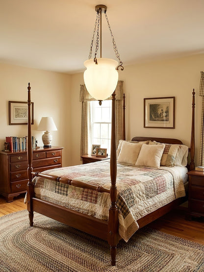 Regents Chain Lantern Chandelier - Adjustable Height, Elegant Design