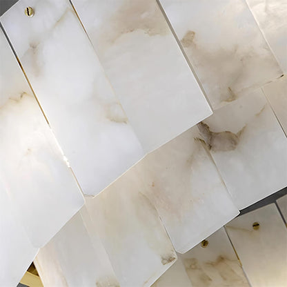 Regina Alabaster Chandelier - Elegant Design with Adjustable Height &