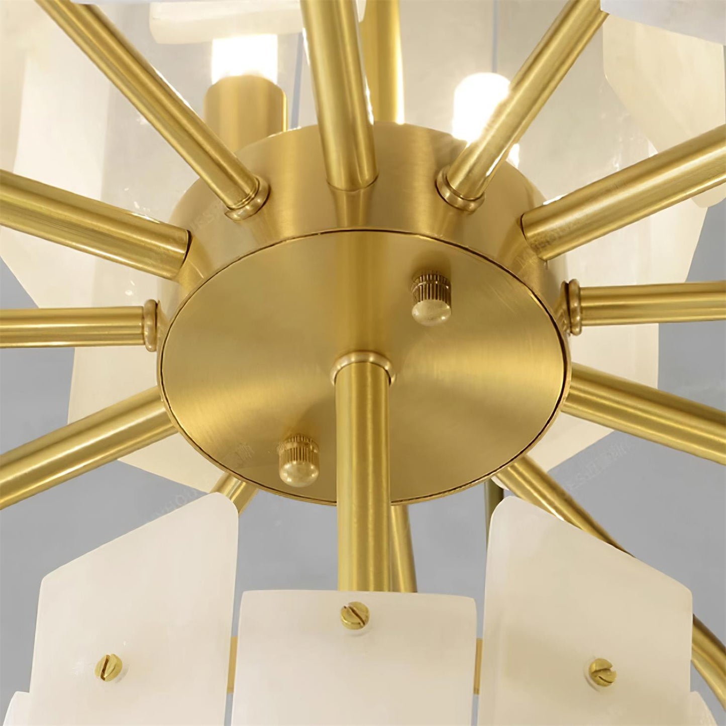 Regina Alabaster Chandelier - Elegant Design with Adjustable Height &