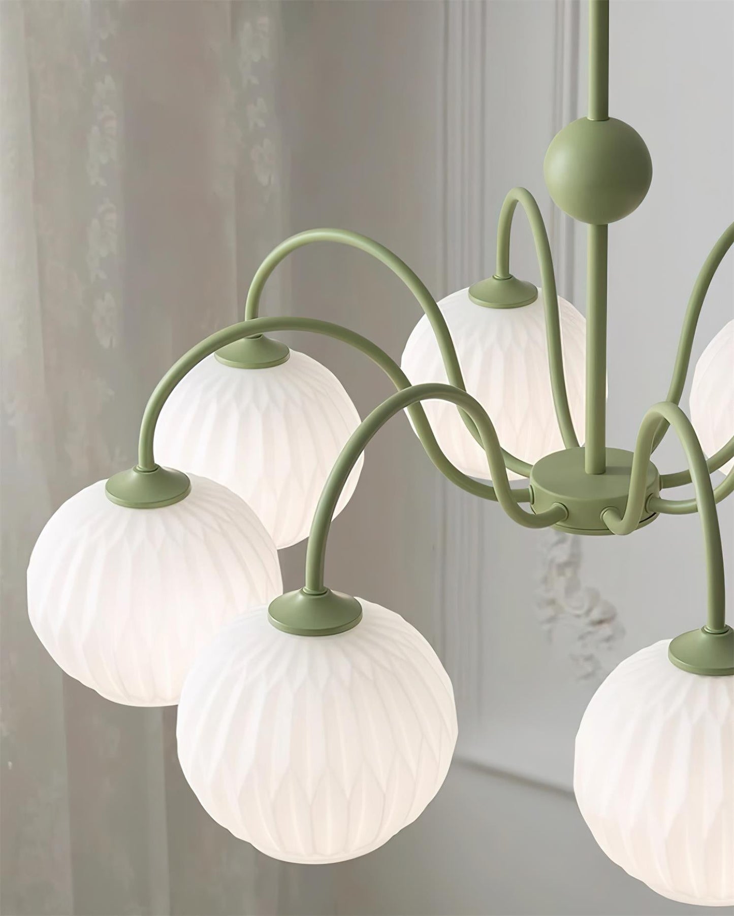 Renee Chandelier - Elegant Crystal Design, Adjustable Height & Dimmabl