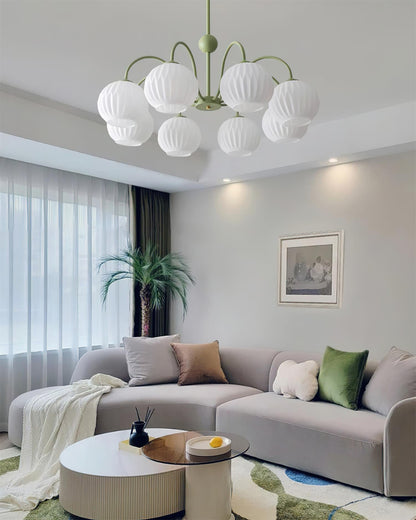 Renee Chandelier - Elegant Crystal Design, Adjustable Height & Dimmabl