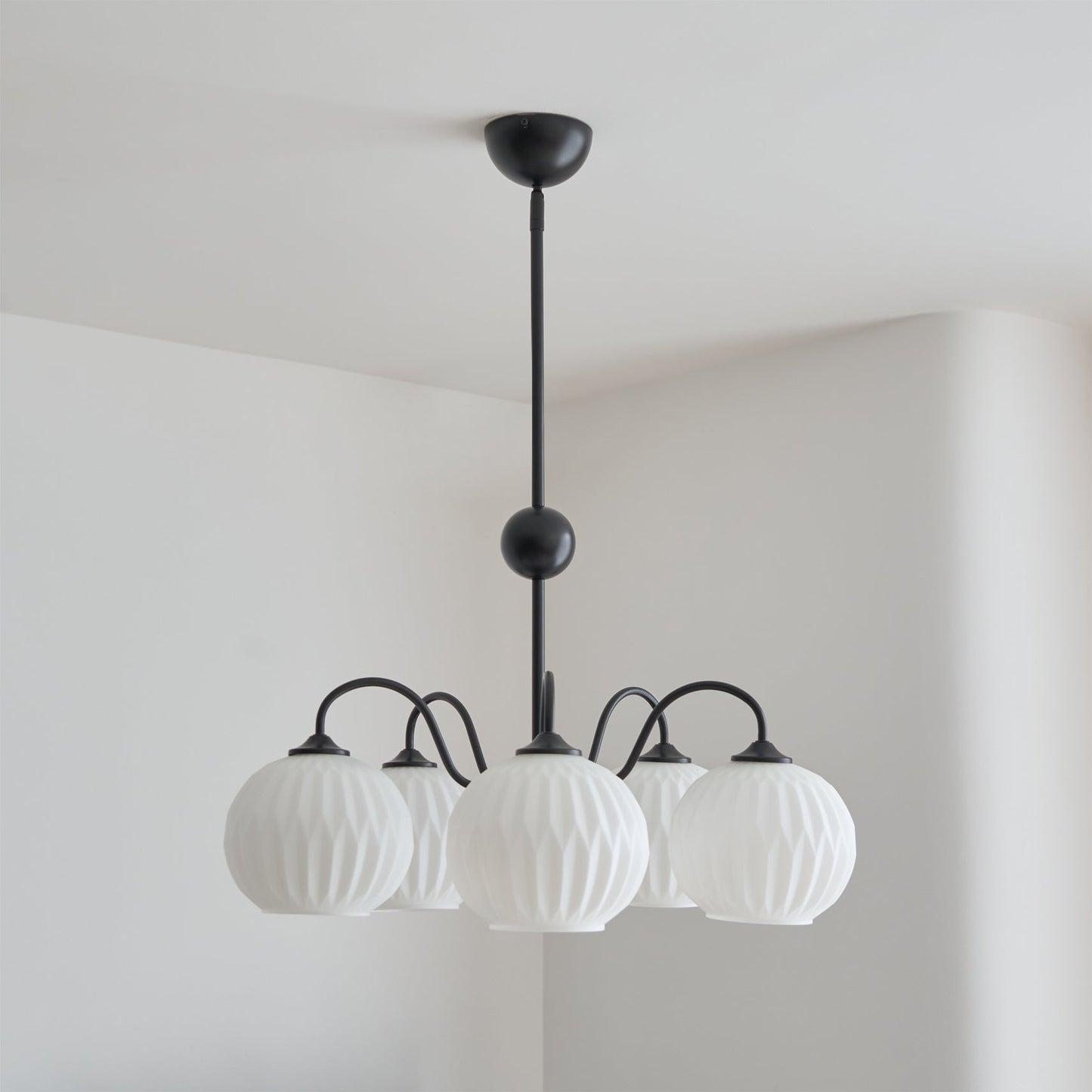 Renee Chandelier - Elegant Crystal Design, Adjustable Height & Dimmabl