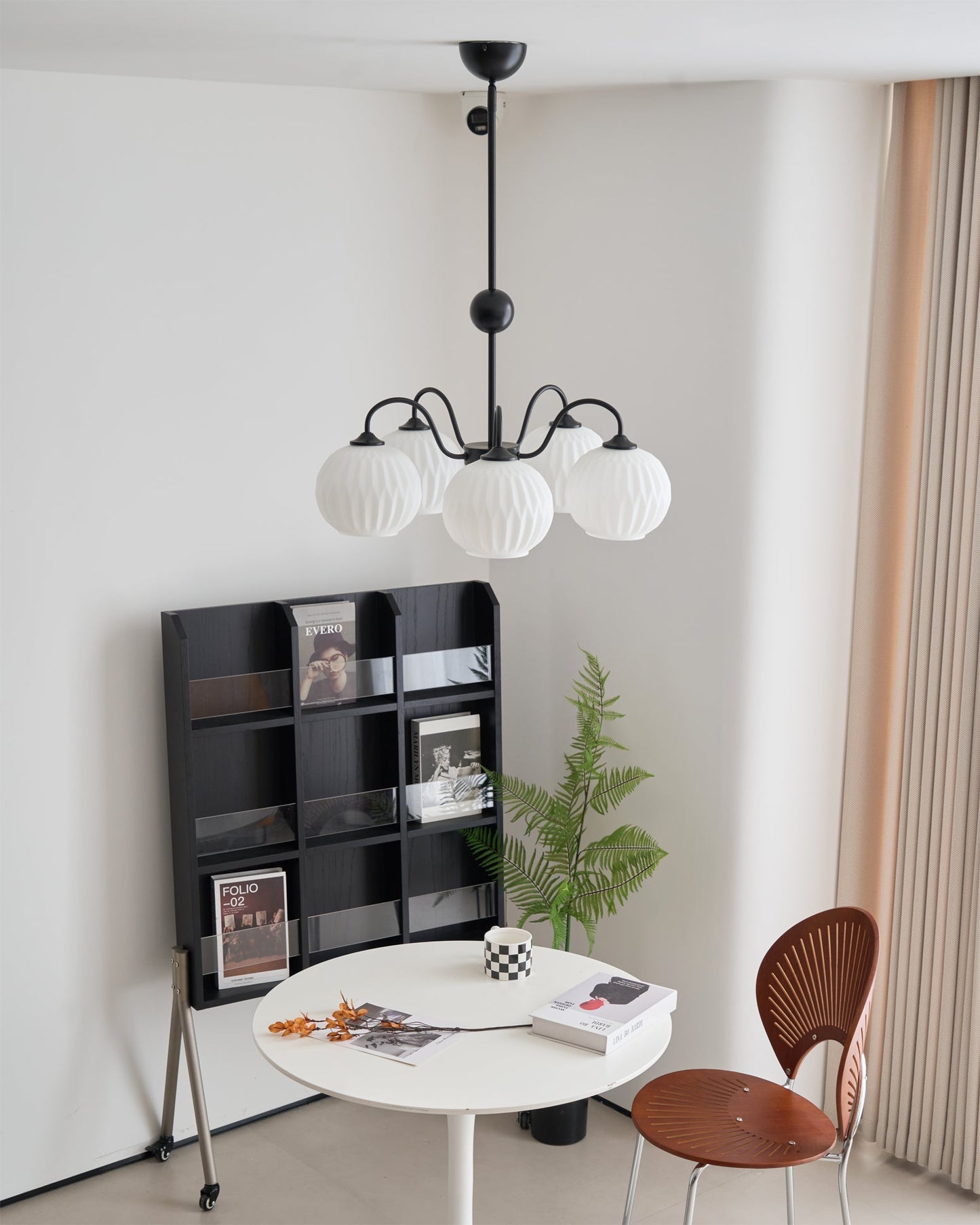 Renee Chandelier - Elegant Crystal Design, Adjustable Height & Dimmabl