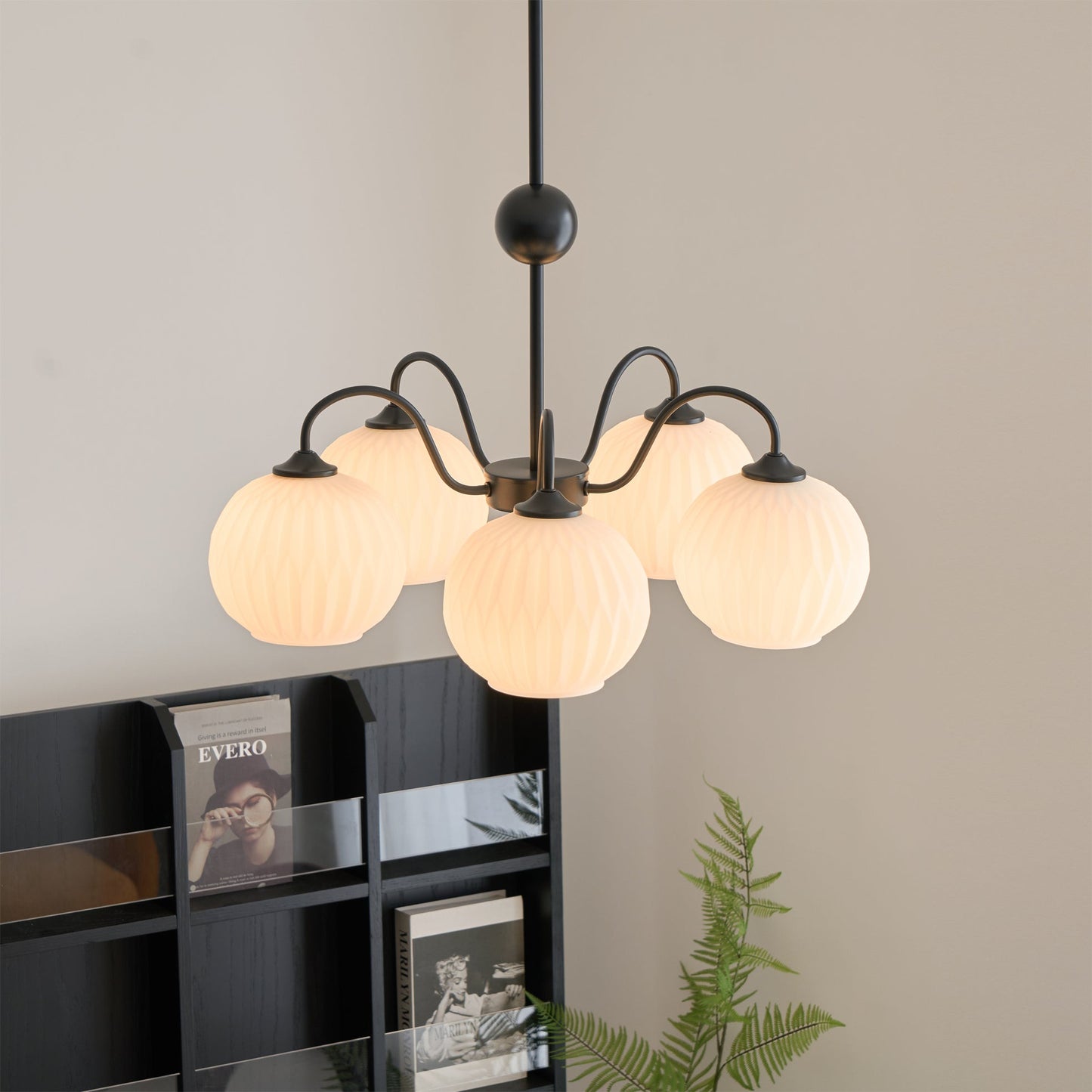 Renee Chandelier - Elegant Crystal Design, Adjustable Height & Dimmabl
