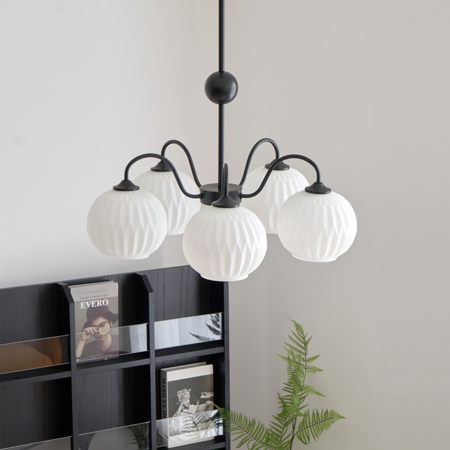 Renee Chandelier - Elegant Crystal Design, Adjustable Height & Dimmabl