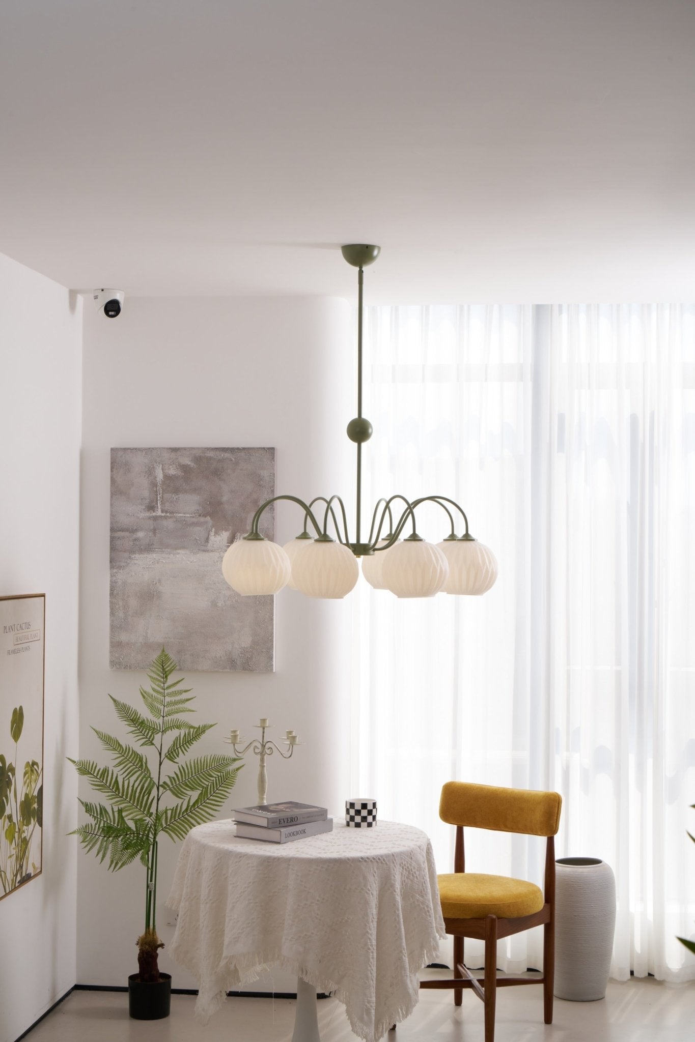 Renee Chandelier - Elegant Crystal Design, Adjustable Height & Dimmabl