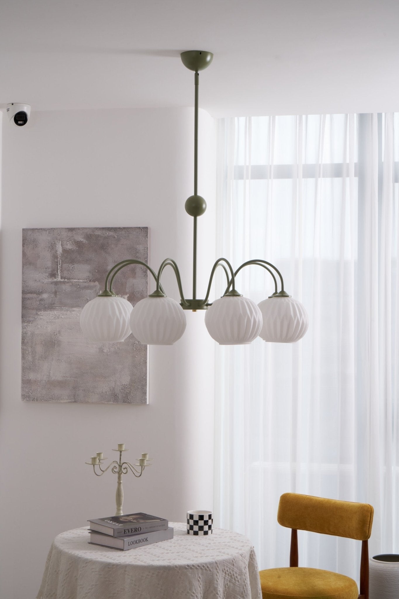 Renee Chandelier - Elegant Crystal Design, Adjustable Height & Dimmabl