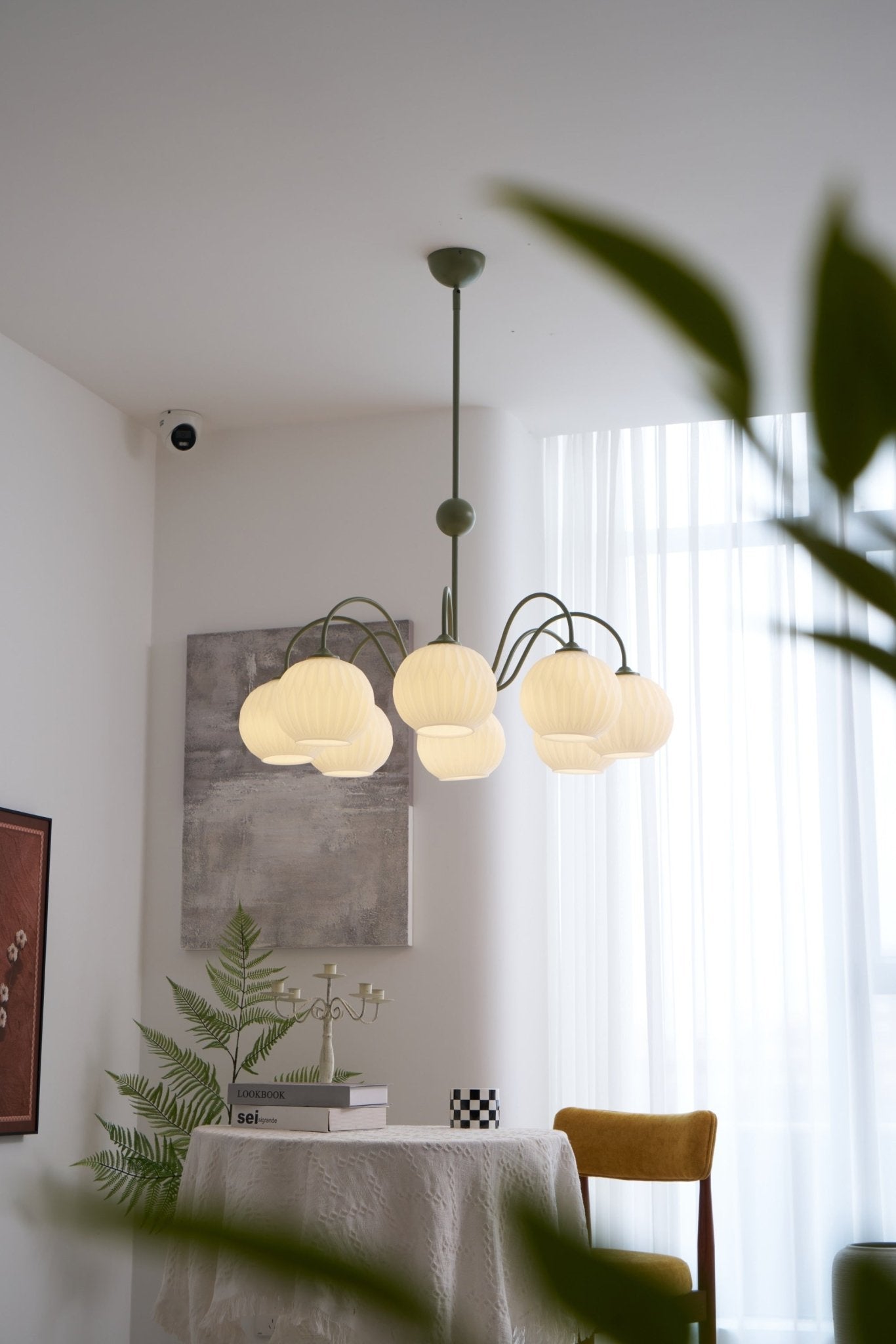 Renee Chandelier - Elegant Crystal Design, Adjustable Height & Dimmabl
