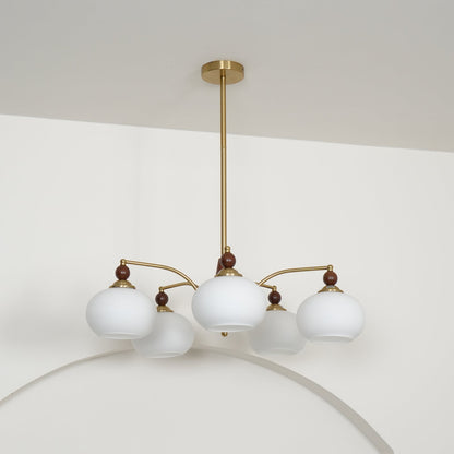 Elegant Retro Calliope Chandelier with Adjustable Lighting & Vintage D