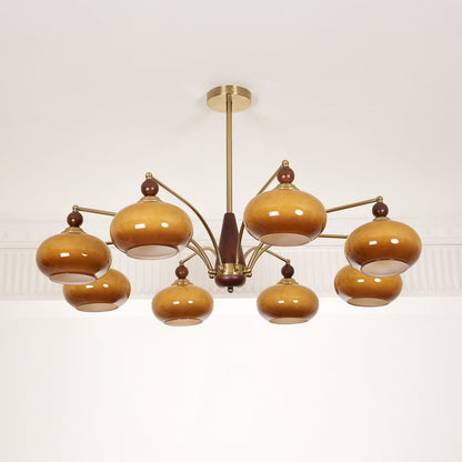 Elegant Retro Calliope Chandelier with Adjustable Lighting & Vintage D