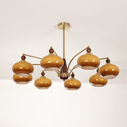 Elegant Retro Calliope Chandelier with Adjustable Lighting & Vintage D
