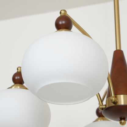Elegant Retro Calliope Chandelier with Adjustable Lighting & Vintage D