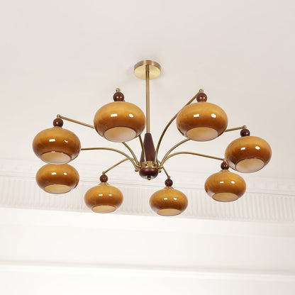 Elegant Retro Calliope Chandelier with Adjustable Lighting & Vintage D
