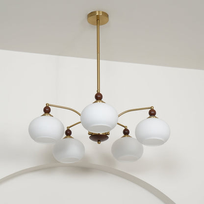 Elegant Retro Calliope Chandelier with Adjustable Lighting & Vintage D