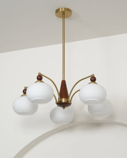 Elegant Retro Calliope Chandelier with Adjustable Lighting & Vintage D