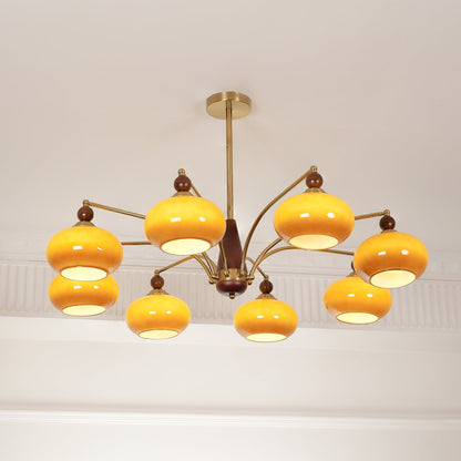 Elegant Retro Calliope Chandelier with Adjustable Lighting & Vintage D