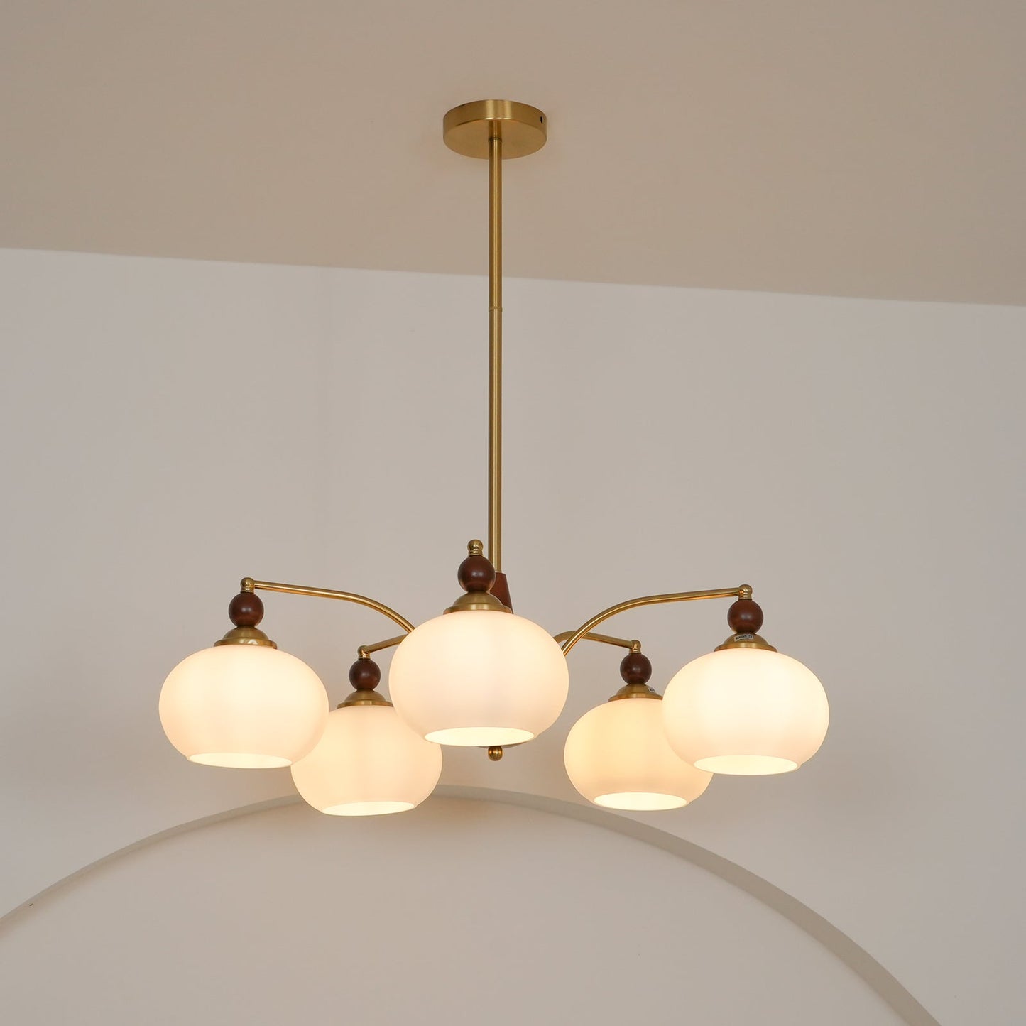 Elegant Retro Calliope Chandelier with Adjustable Lighting & Vintage D