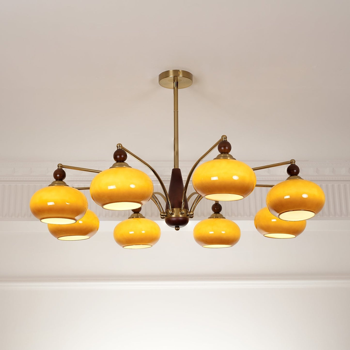 Elegant Retro Calliope Chandelier with Adjustable Lighting & Vintage D