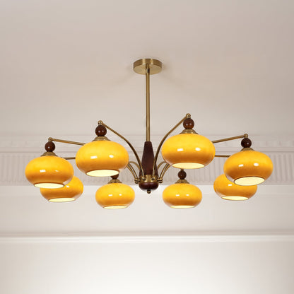 Elegant Retro Calliope Chandelier with Adjustable Lighting & Vintage D