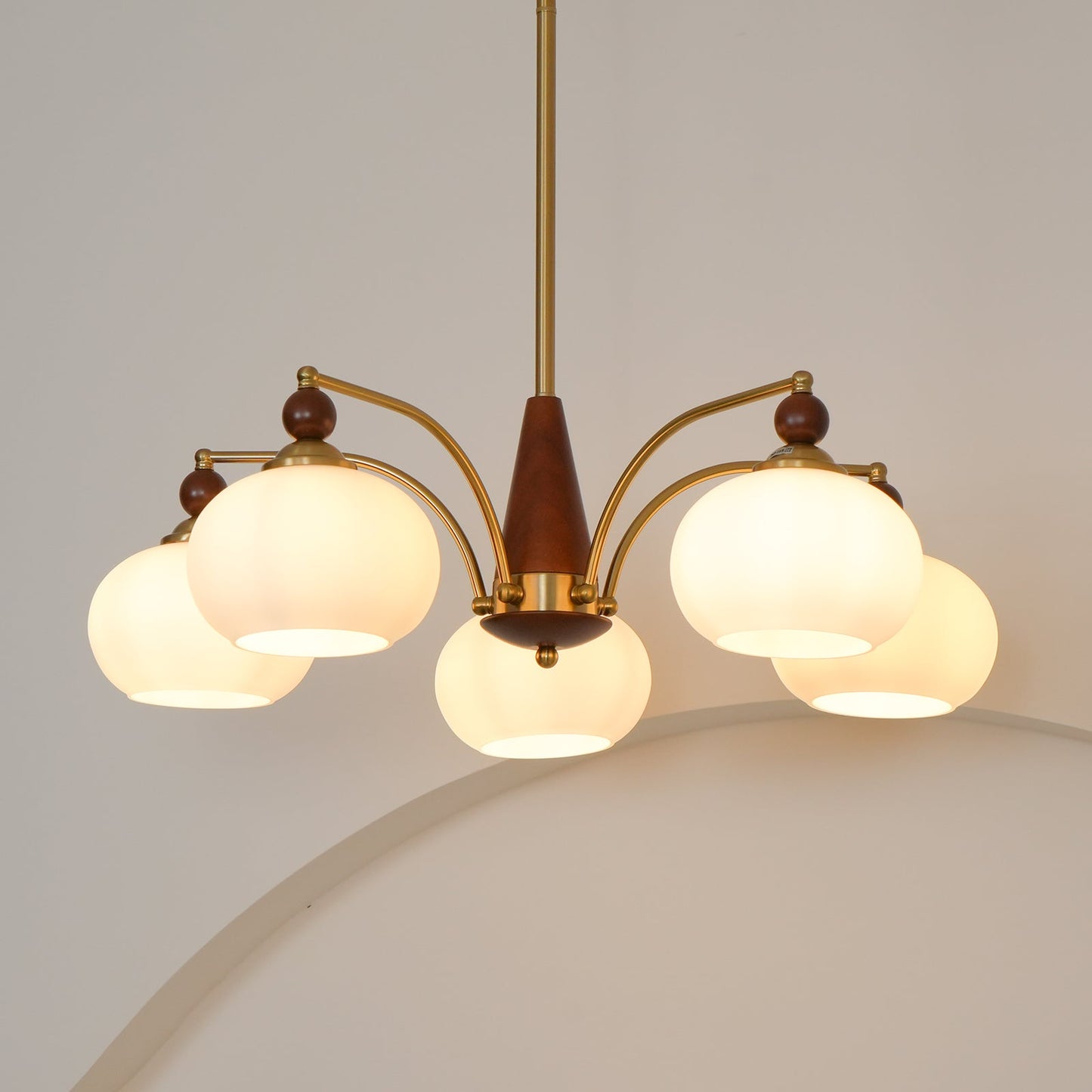 Elegant Retro Calliope Chandelier with Adjustable Lighting & Vintage D