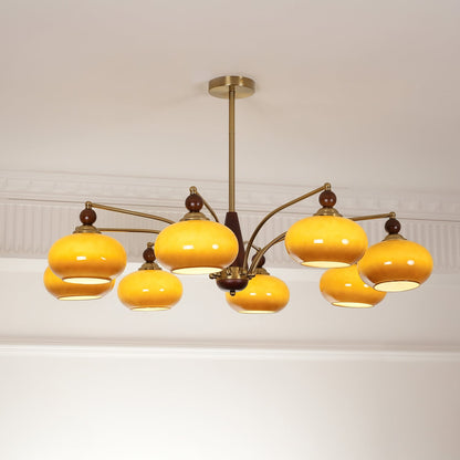 Elegant Retro Calliope Chandelier with Adjustable Lighting & Vintage D