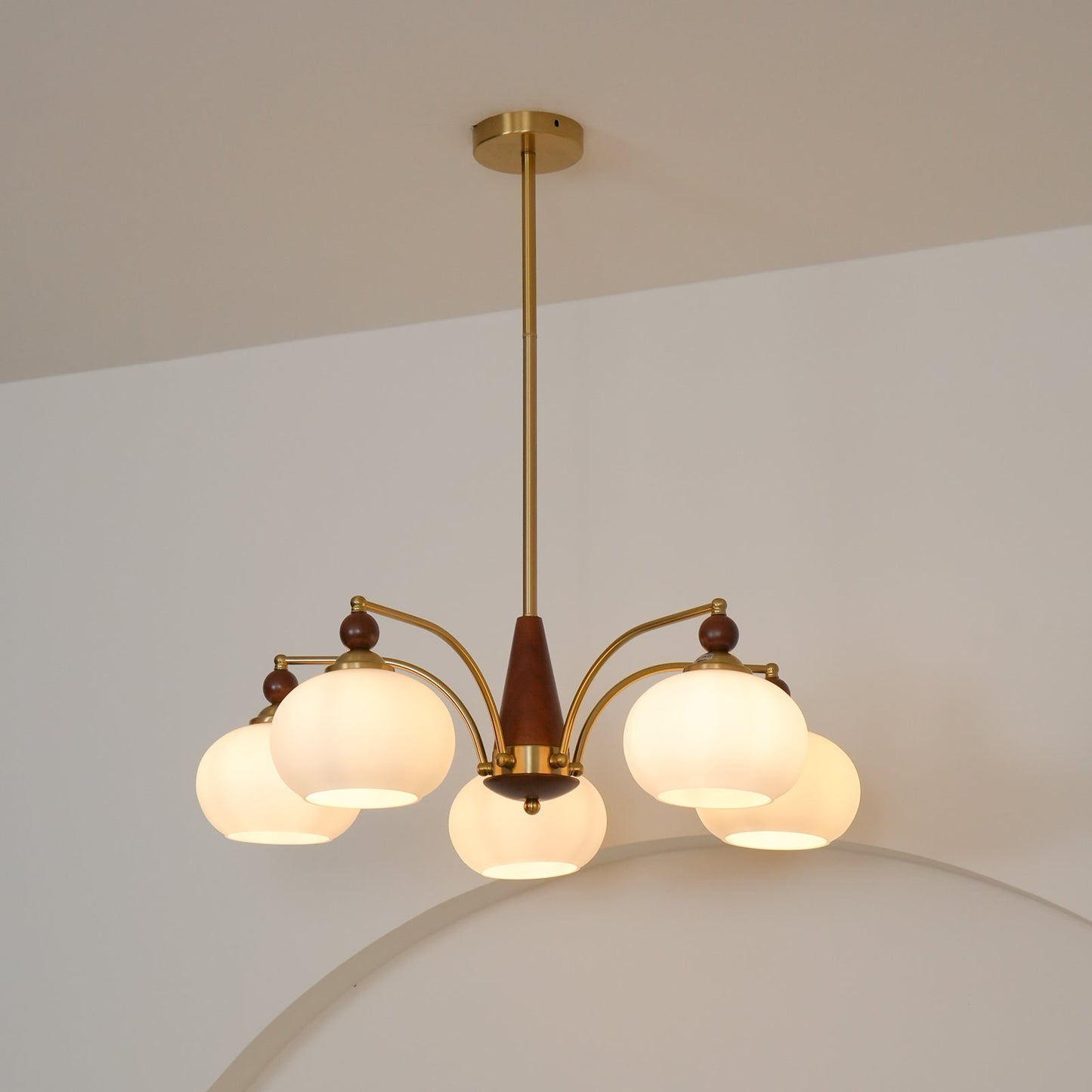 Elegant Retro Calliope Chandelier with Adjustable Lighting & Vintage D