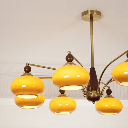 Elegant Retro Calliope Chandelier with Adjustable Lighting & Vintage D