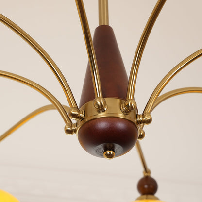 Elegant Retro Calliope Chandelier with Adjustable Lighting & Vintage D