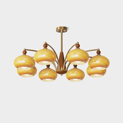 Elegant Retro Calliope Chandelier with Adjustable Lighting & Vintage D