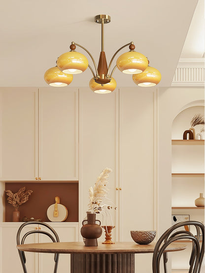 Elegant Retro Calliope Chandelier with Adjustable Lighting & Vintage D