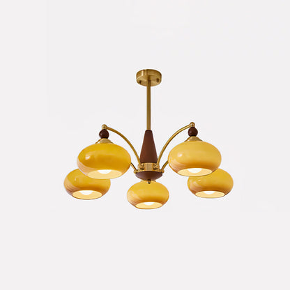 Elegant Retro Calliope Chandelier with Adjustable Lighting & Vintage D