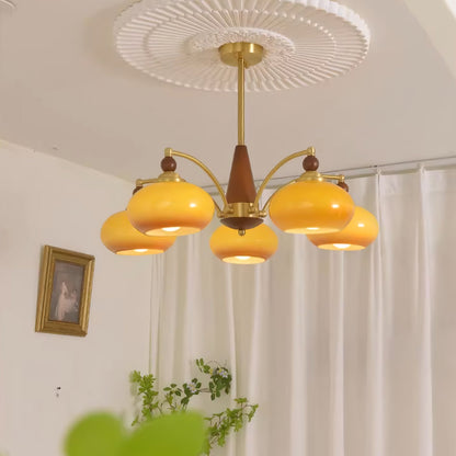 Elegant Retro Calliope Chandelier with Adjustable Lighting & Vintage D