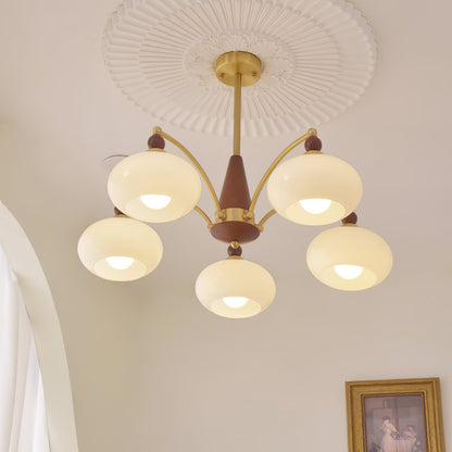 Elegant Retro Calliope Chandelier with Adjustable Lighting & Vintage D