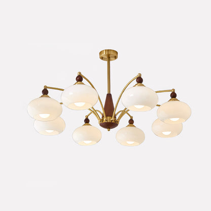 Elegant Retro Calliope Chandelier with Adjustable Lighting & Vintage D