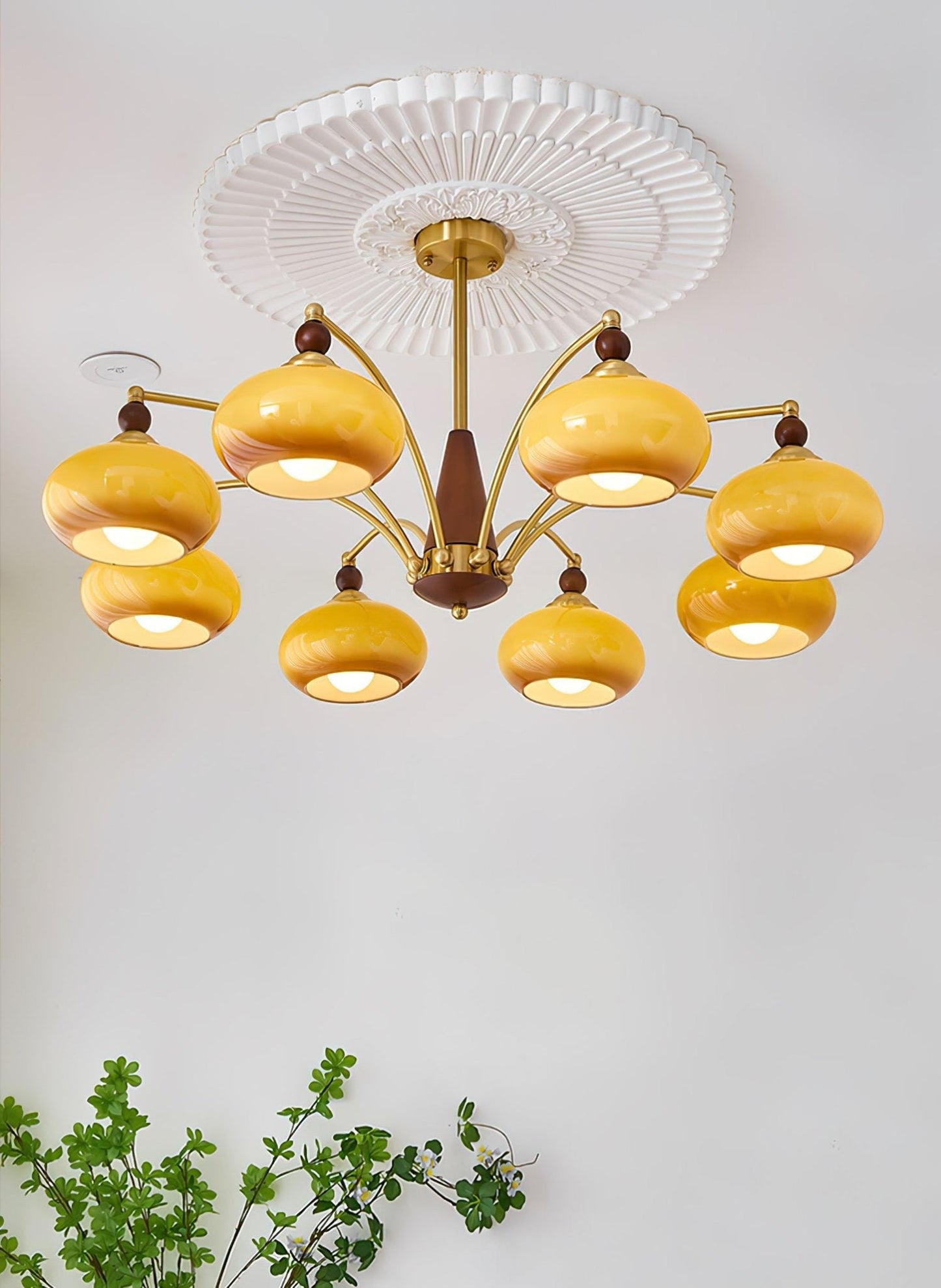 Elegant Retro Calliope Chandelier with Adjustable Lighting & Vintage D