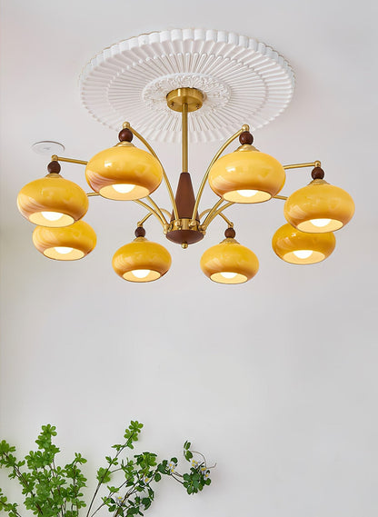 Elegant Retro Calliope Chandelier with Adjustable Lighting & Vintage D